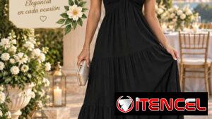 Vestido negro largo