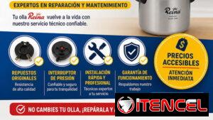 🔧✨ Servicio técnico para ollas Reina – confianza garantizada ✨🔧