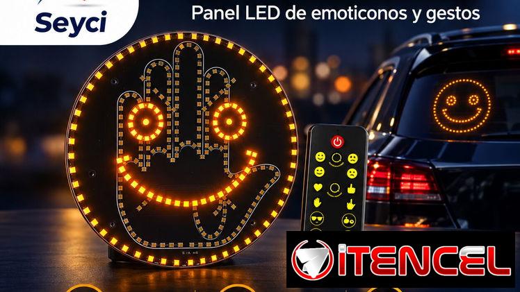 Luz LED de Emoticonos y Gestos para Ventana Trasera de Auto
