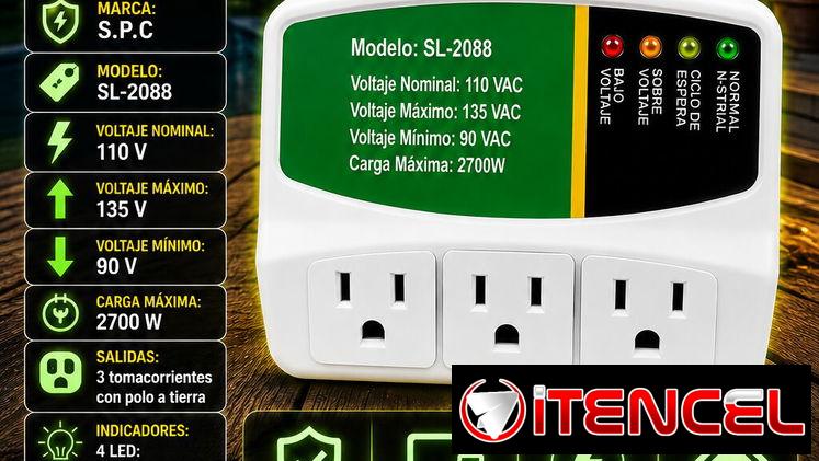 ⚡ 3PLE PROTECCIÓN ⚡ PROTECTOR DE VOLTAJE 3 PUERTOS S.P.C 110V. MENSAJERÍA CON FACTURA Y GARANTÍA. 📲 54833699