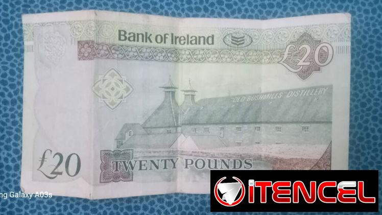 Billete de 20 lb esterlinas