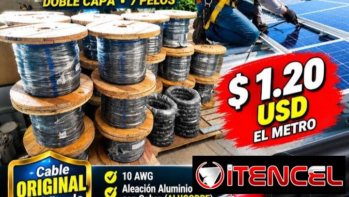 Rollo de cable fotovoltaico Alucobre calibre 10 nuevo