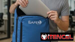 Mochila SAFE de gran capacidad y Múltiples Compartimentos, altura 47cm
