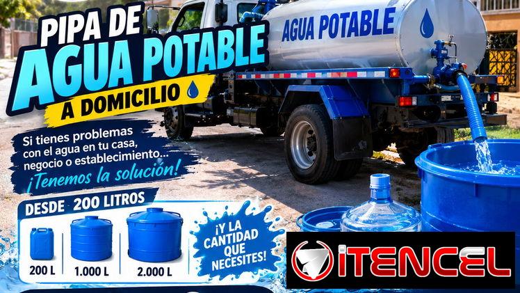 💧🚚 ¡AGUA POTABLE A DOMICILIO! 🚚💧 ¿Tienes problemas con el agua en tu casa, negocio o establecimiento? ¡Tenemos la so