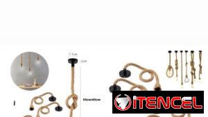 Apliques colgantes rusticos con sus bombillos trae 3 el juego