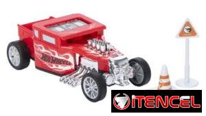 Just Play Hot Wheels Fast Racer Pullback Accesory Set Bone Shake Red 13 cm