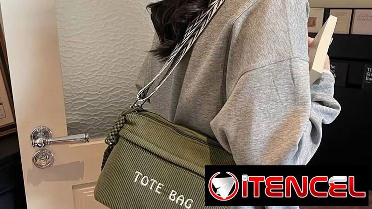 Bolso Tote de Pana Vintage para Mujer color Blanco — foto 3