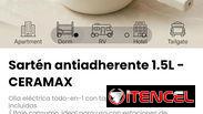 Sartén antiadherente eléctrica 1.5L CERAMAX