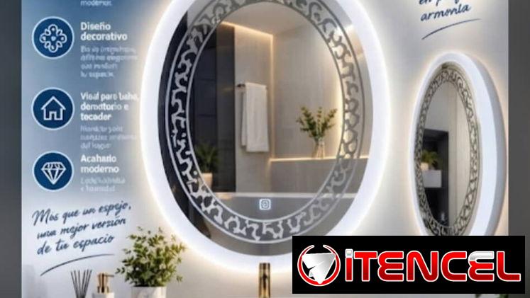 🚨Espejo LED Ovalado 🪞  🚨3 Tonos de luz  ✅Características  principales Dimensiones: 60 cm de ancho  X  80 cm de alto .