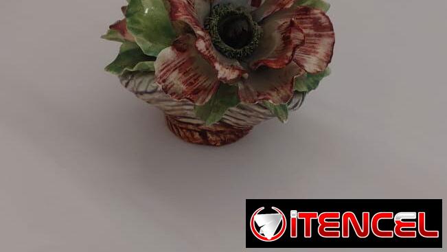 Cesta de flores de cerámica italiana — foto 1