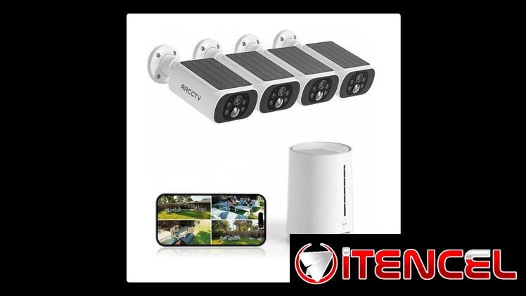 Vendo Sistema de Cámaras Solares ARCCTV C3 de 4 Cámaras 2K/4MP, Inalámbricas, Visión Nocturna a Color y Tarjeta 32GB