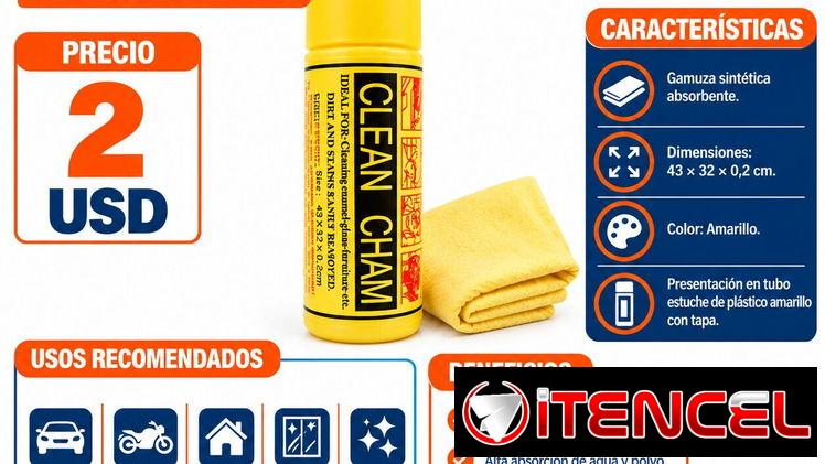GAMUZA SINTÉTICA CLEAN CHAM ✨🟡