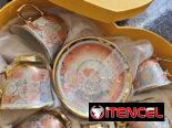 Juego de Tasas para Te Nuevo. de porcelana antigua.