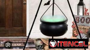 🧙‍♀️Caldero de brujas con trípode grande de metal 🎃 Decoración Haloween