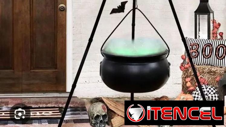 🧙♀️Caldero de brujas con trípode grande de metal 🎃 Decoración Haloween