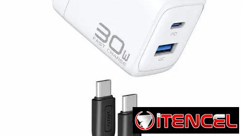 Cargador INIU 30W GaN USB-C de Carga Rápida con Doble Puerto y Cables Incluidos