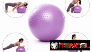 Pelota de yoga inflable con superficie antideslizante