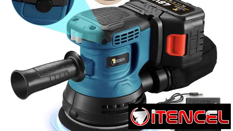 Lijadora orbital inalambrica eléctrica con colector de polvo 800w