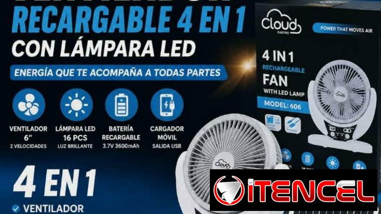 Ventilador recargable 4 en 1