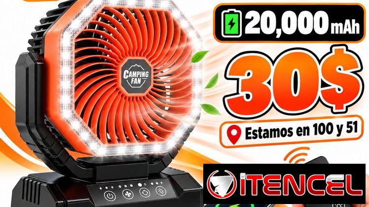 VENTILADOR 20000 MIL mah +solo a  30$ DELLADOS EN SU CAJA ESTAMOS EN 100 Y 51