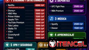 🔥 SERVICIOS DE STREAMING, DEPORTES, VPN Y ENTRETENIMIENTO DIGITAL 🔥