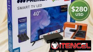 Smart tv 40" + soporte a la pared + Cajita descodificadora