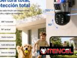 Cámara solar de doble lente wifi