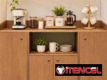 📢 Muebles modernos de madera (estante) para decorar cocina – comedor 🤍🤎 Importados.