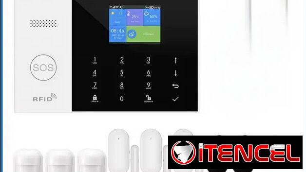 sistema de alarma, sensores de puertas y ventanas,
