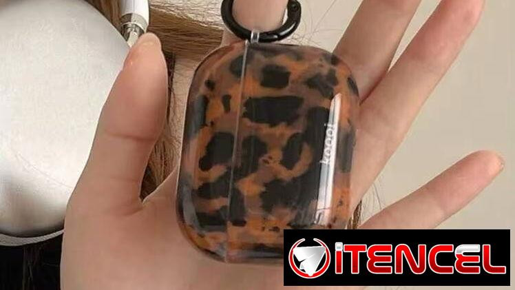 ☎️53544655 🛵 Entrega Disponible ⭐Funda de Silicona para AirPods Pro 2 – Leopardo Ámbar Retro ⭐ — foto 3