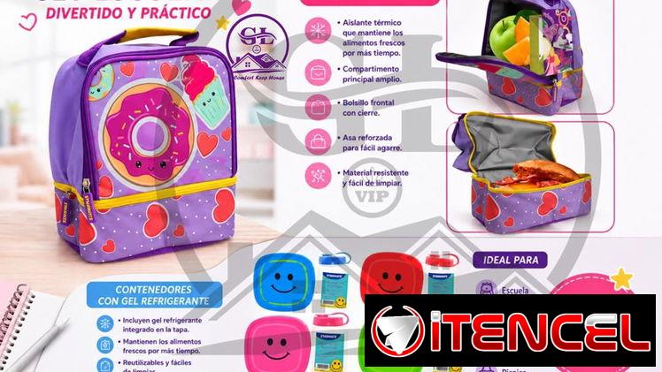 👑mochila para niña 👧🏽 + merendero térmico + set d pozuelo y pomo 💰40usd