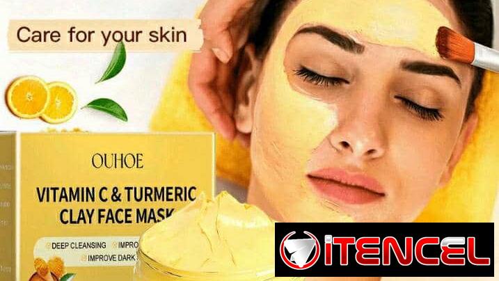 🧡Mascarilla facial de arcilla con vitamina C y cúrcuma OUHOE🧡  💵Precio: *8 USD*