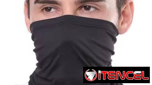 Mascaras negra elastizada para proteccion del sol y frio
