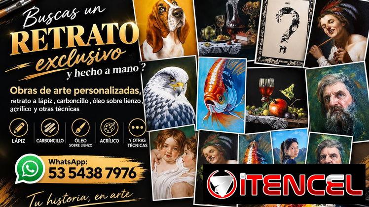 Obras de Arte personalizadas, retrato a Lápiz ✏,  carboncillo, óleo sobre lienzo, acrílico y otras técnicas. 54387976