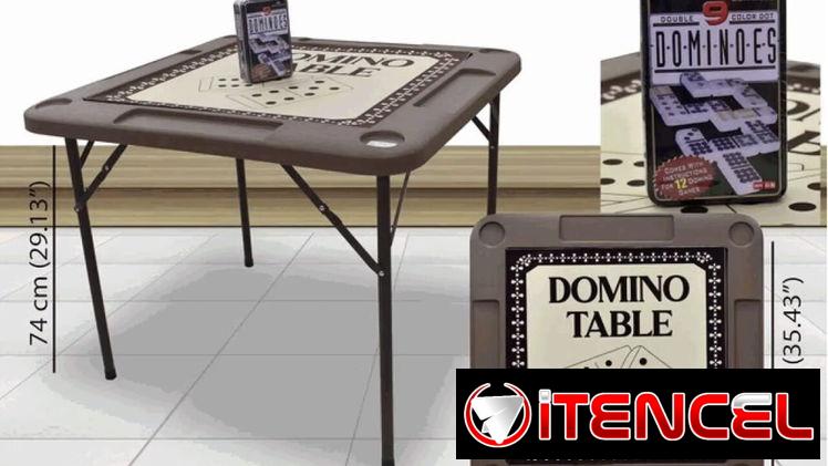 📢 Mesas plegables para jugar dominó, incluye juego con (55 piezas) Importadas.