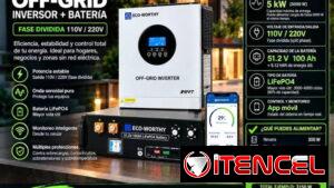 Combo Eco-Worthy de batería 5k + inversor de 5k 110 y 220V