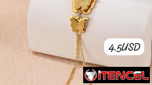 Cadena de acero inoxidable de mariposas 🦋