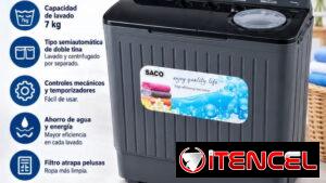 Lavadora Semiautomática Saco 7Kg