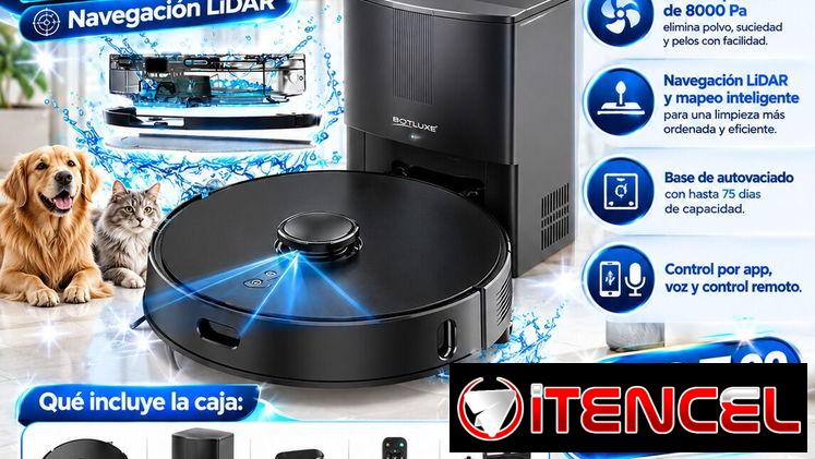E10+ – Robot aspirador y trapeador combinado con succión de 8000 Pa, navegación LiDAR, Factura y garantía