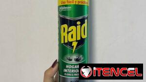 Insecticida contra insectos voladores RAID, 400 ml, elimina en segundos moscas, mosquitos, abejorros, avispas, polilla