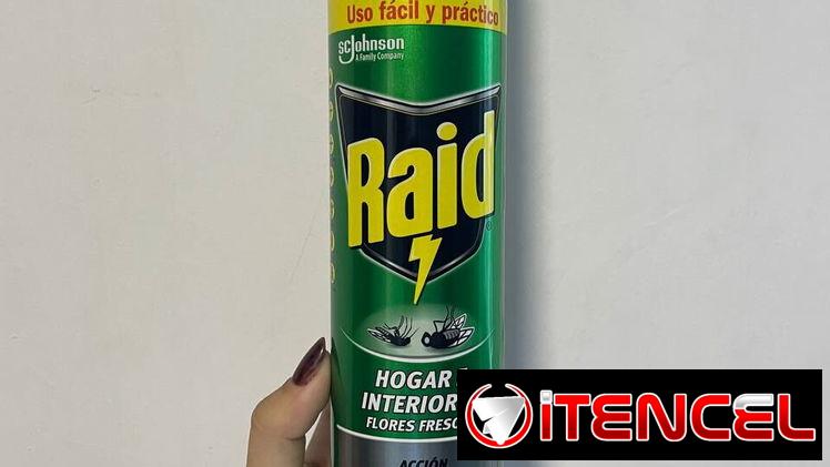 Insecticida contra insectos voladores RAID, 400 ml, elimina en segundos moscas, mosquitos, abejorros, avispas, polilla — foto 1