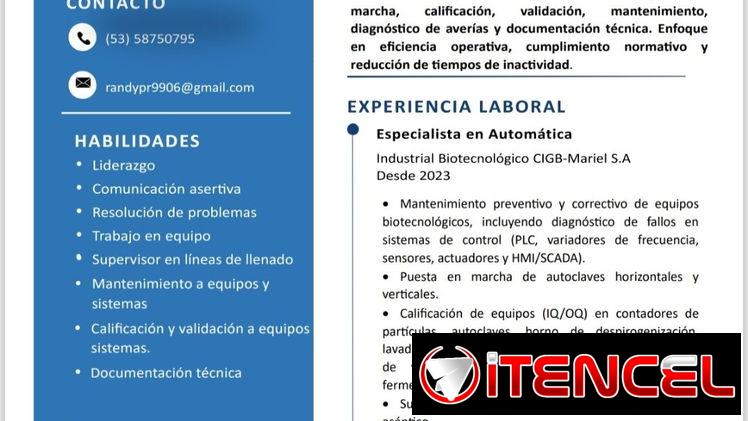 Busco empleo. Ingeniero en Automática.