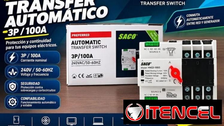 TRANSFER AUTOMÁTICO TRIFÁSICO DE 100A