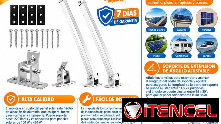 Soporte ajustable para paneles solares