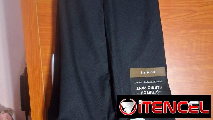 Pantalón negro de gabardina fino — foto 2