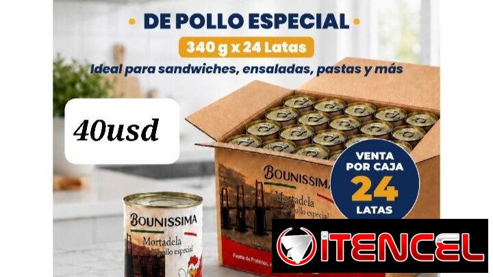 Mortadela De Pollo 340g (Venta Por Caja De 24 Latas)