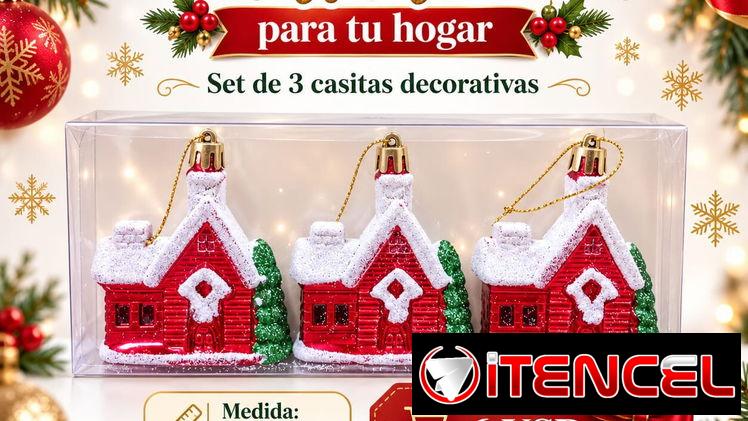 Set de 3 casitas decorativas