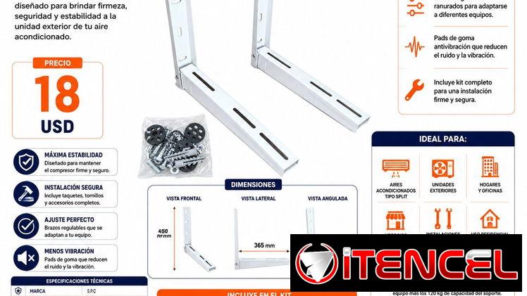 SOPORTE DE PARED PARA COMPRESOR DE SPLIT S.P.C