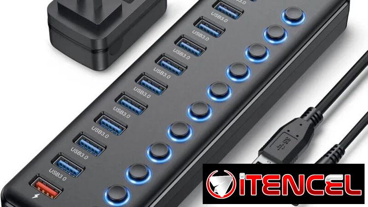 Hub USB Wenter  3.0 de 10 puertos