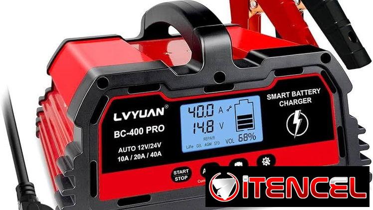 Cargador inteligente LVYUAN 40A para baterias de LiFePO4, Litio y Plomo